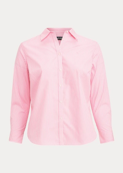 Women's Ralph Lauren Easy Care Striped Cotton Shirts | 764359DGI